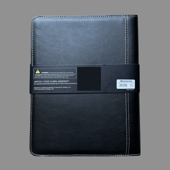 Samsonite Business Black Leather Portfolio w/ Pad & Calculator NWT ✨ - Picture 5 of 6